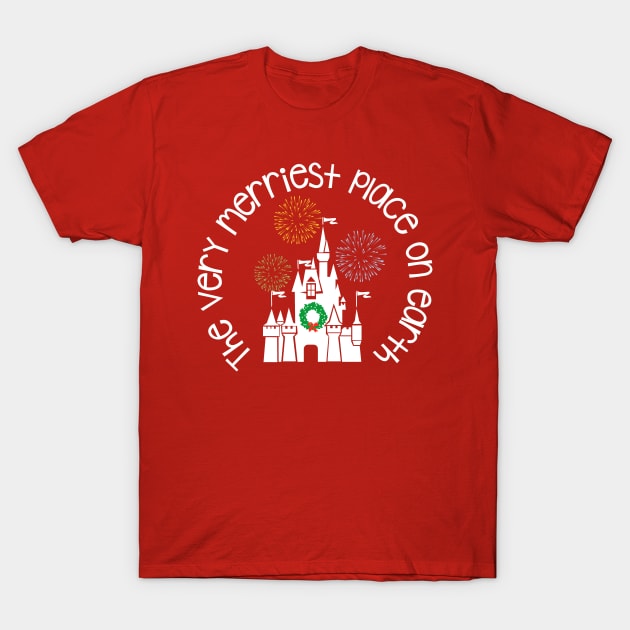 very merry christmas castle T-Shirt by Flip Flops in Fantasyland